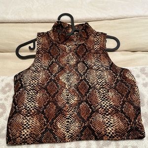 Snake print crop top